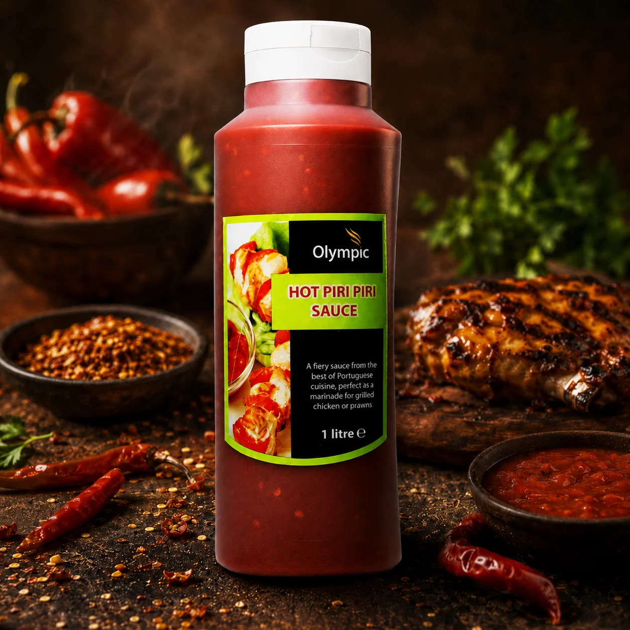 Olympic Hot Peri Peri Sauce 6x1L Bottle